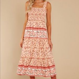 Peach Floral Maxi Dress